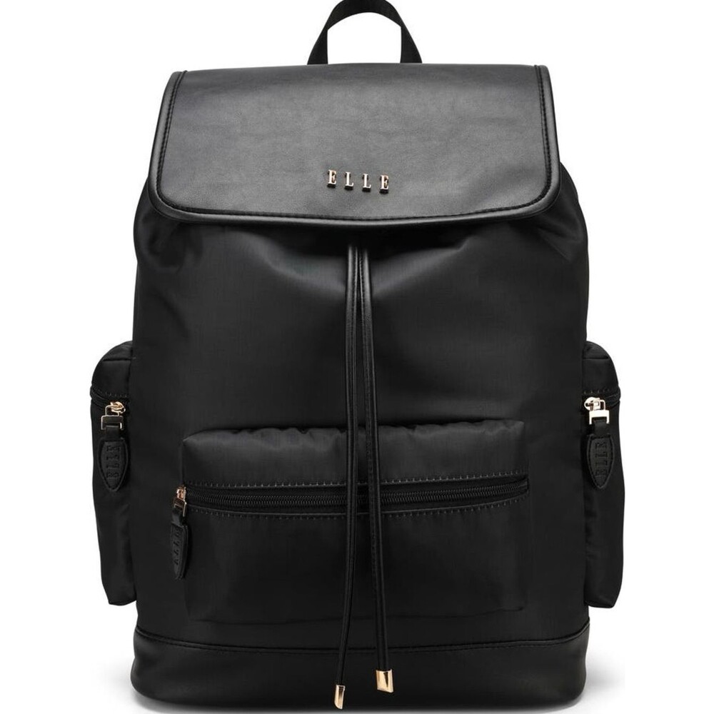 Elle Black Wayfarer 23L Monogram Travel Backpack Drawstring Flap Bag